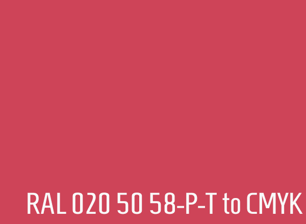 RAL 020 50 58-P-T to CMYK