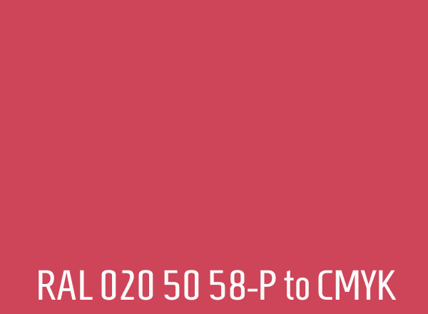 RAL 020 50 58-P to CMYK