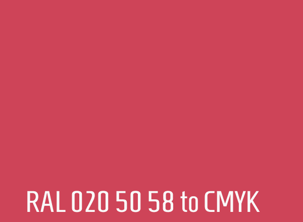 RAL 020 50 58 to CMYK