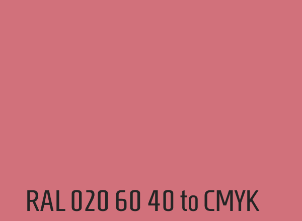 RAL 020 60 40 to CMYK