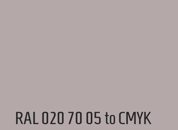 RAL 020 70 05 to CMYK