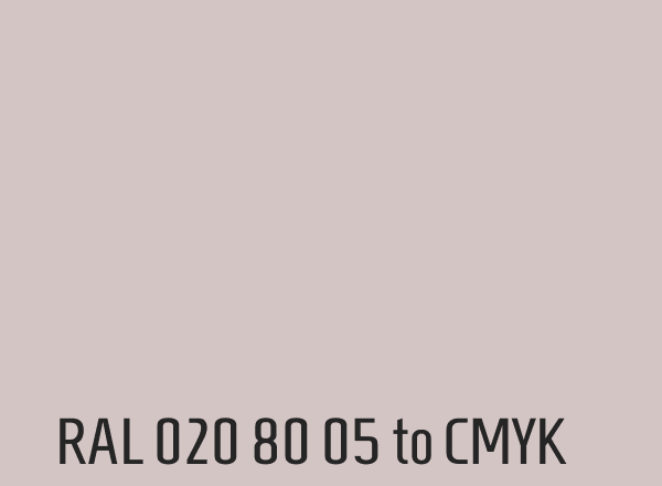 RAL 020 80 05 to CMYK