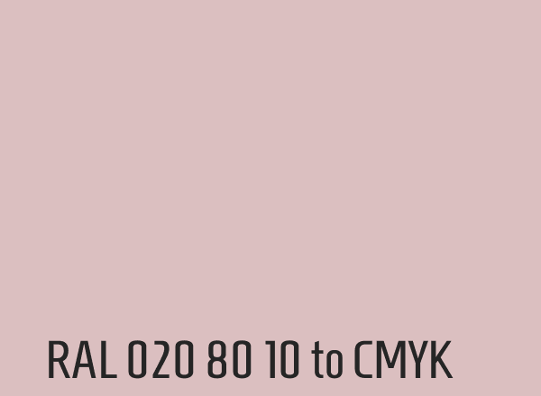RAL 020 80 10 to CMYK