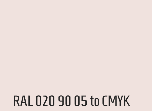 RAL 020 90 05 to CMYK
