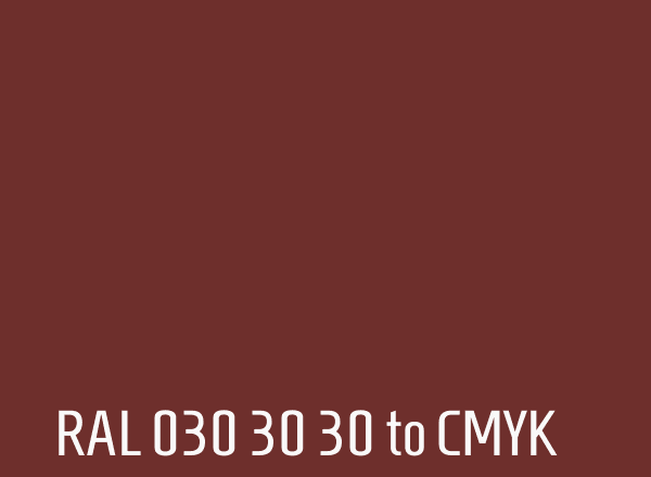 RAL 030 30 30 to CMYK
