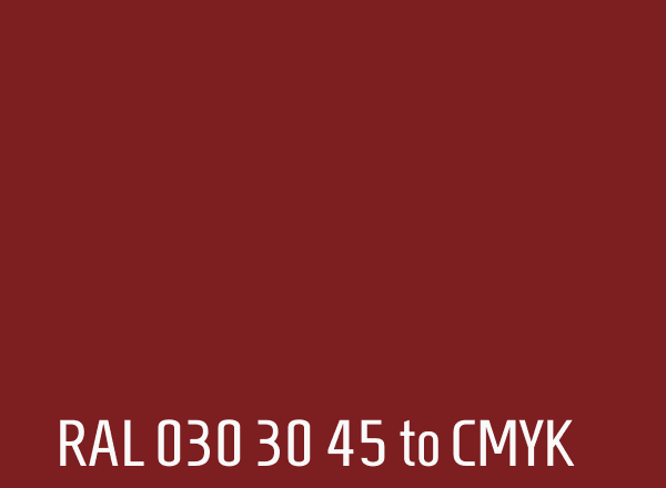 RAL 030 30 45 to CMYK