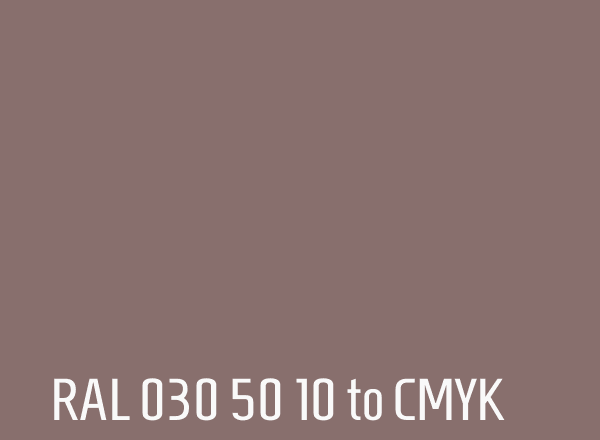 RAL 030 50 10 to CMYK