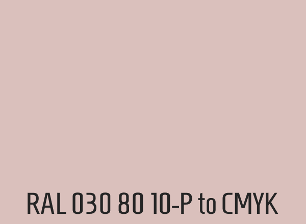 RAL 030 80 10-P to CMYK
