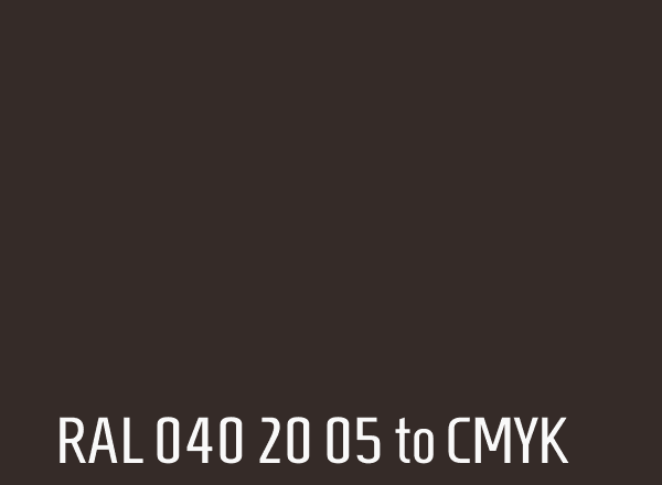 RAL 040 20 05 to CMYK