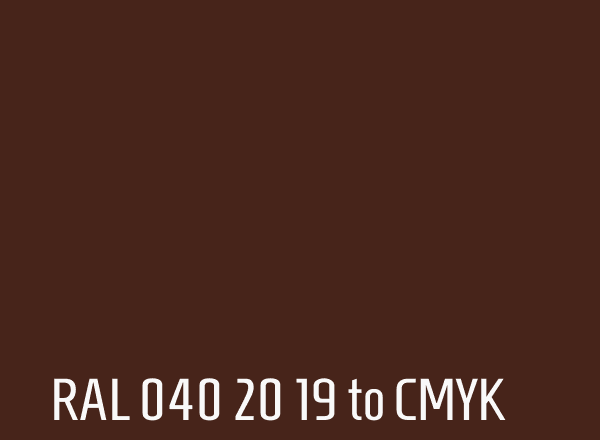 RAL 040 20 19 to CMYK