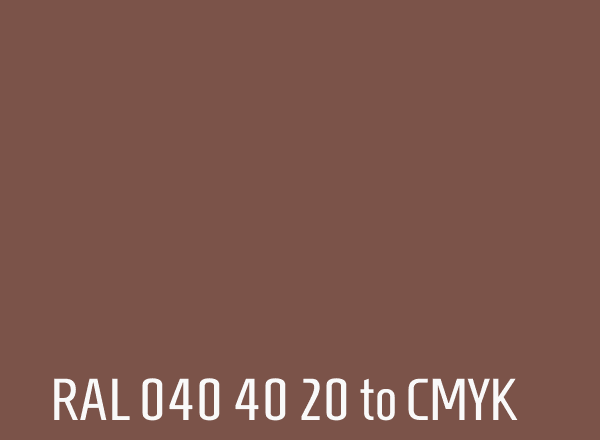 RAL 040 40 20 to CMYK