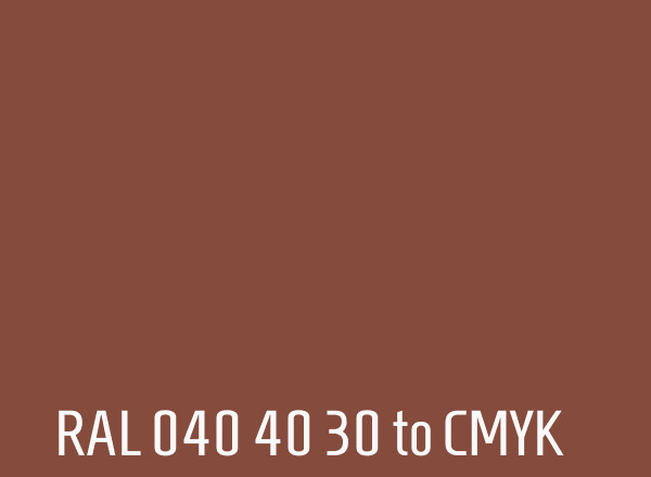RAL 040 40 30 to CMYK