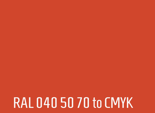 RAL 040 50 70 to CMYK