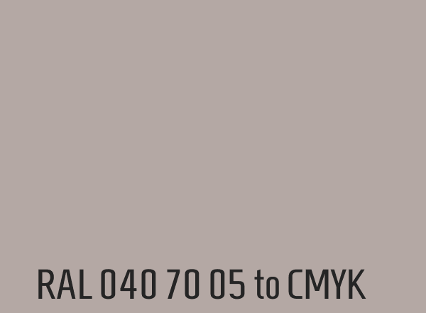 RAL 040 70 05 to CMYK