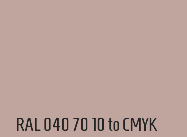 RAL 040 70 10 to CMYK