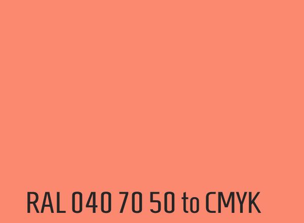 RAL 040 70 50 to CMYK
