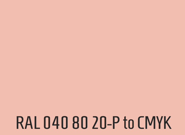 RAL 040 80 20-P to CMYK