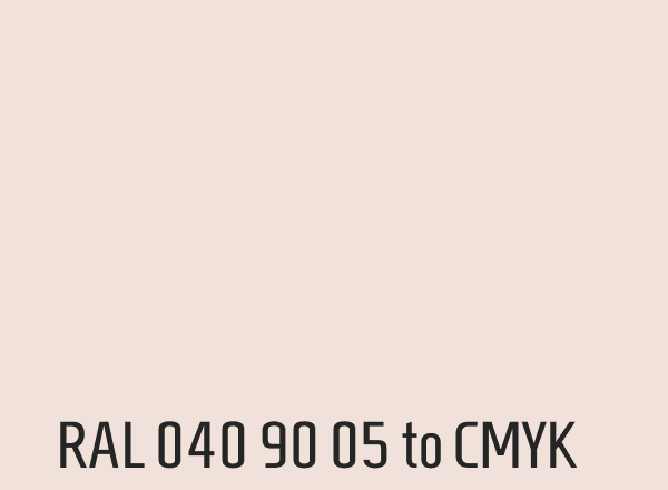 RAL 040 90 05 to CMYK
