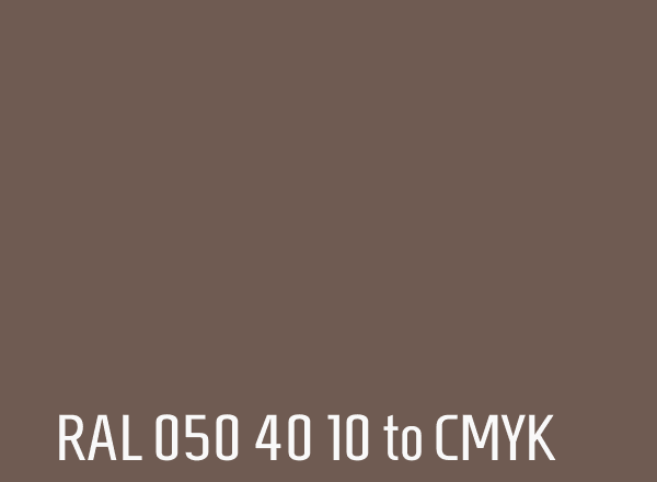 RAL 050 40 10 to CMYK