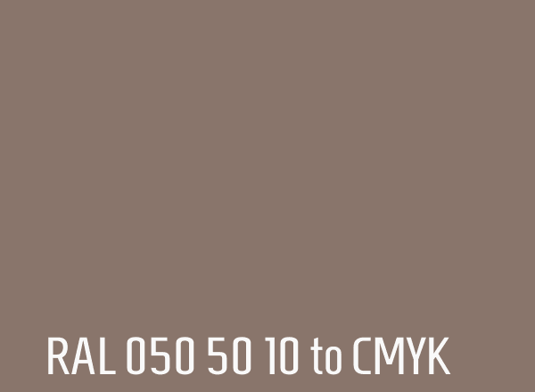 RAL 050 50 10 to CMYK