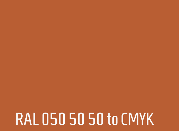 RAL 050 50 50 to CMYK