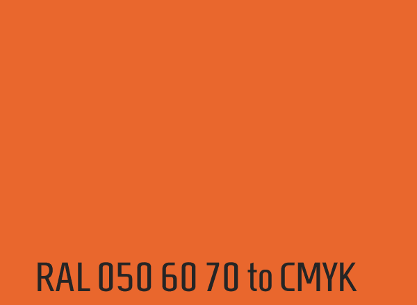 RAL 050 60 70 to CMYK