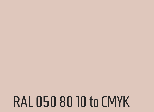 RAL 050 80 10 to CMYK