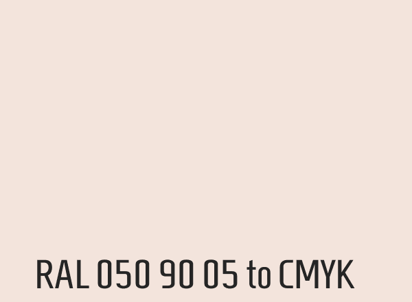 RAL 050 90 05 to CMYK