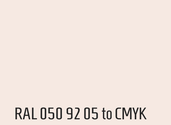 RAL 050 92 05 to CMYK