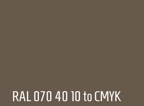 RAL 070 40 10 to CMYK
