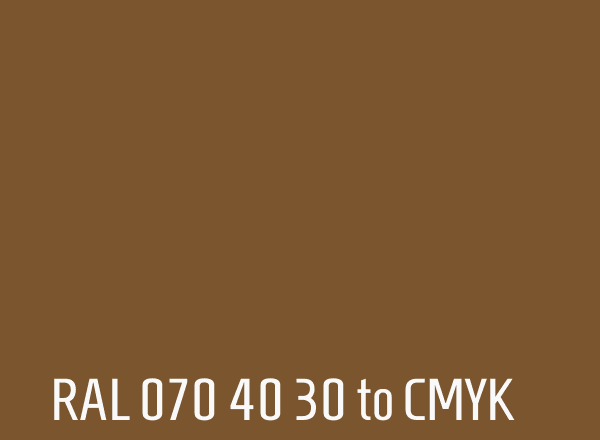 RAL 070 40 30 to CMYK