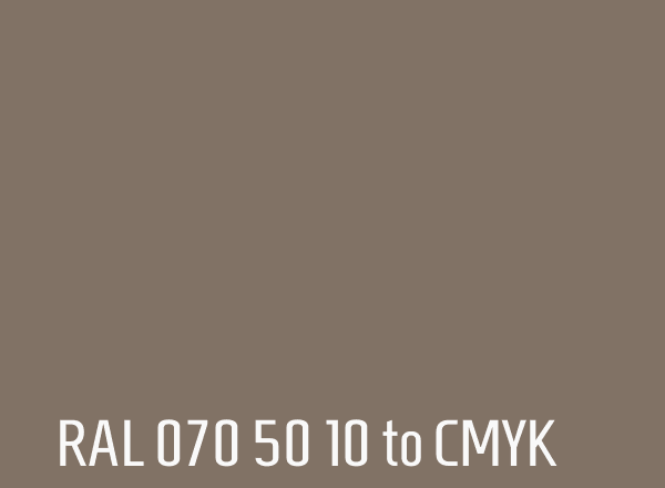RAL 070 50 10 to CMYK