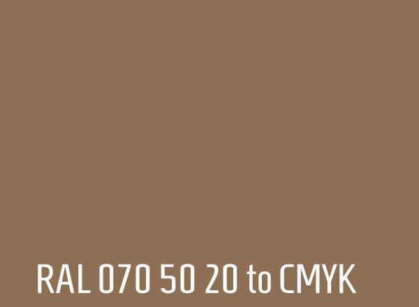 RAL 070 50 20 to CMYK
