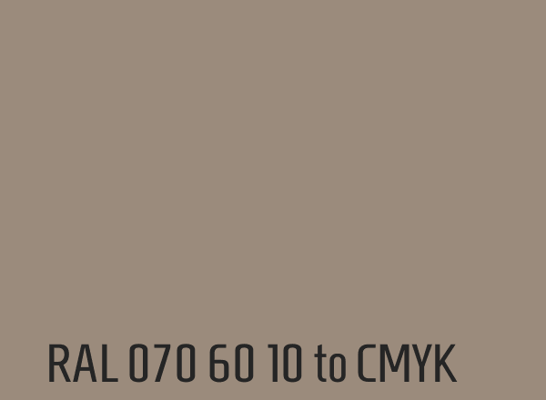 RAL 070 60 10 to CMYK
