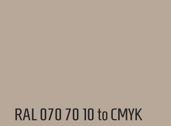 RAL 070 70 10 to CMYK