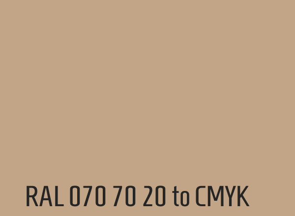 RAL 070 70 20 to CMYK