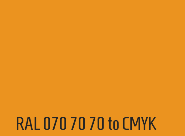 RAL 070 70 70 to CMYK