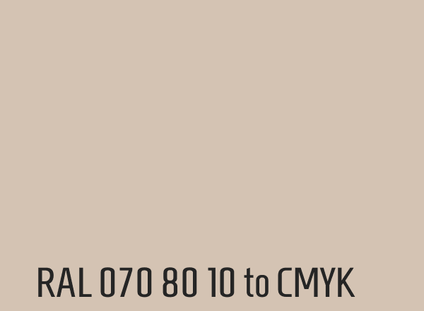 RAL 070 80 10 to CMYK