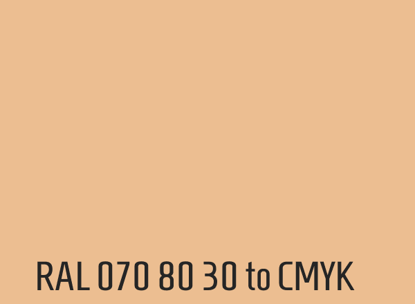 RAL 070 80 30 to CMYK