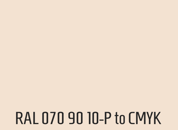RAL 070 90 10-P to CMYK