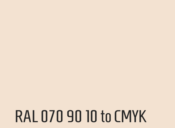 RAL 070 90 10 to CMYK