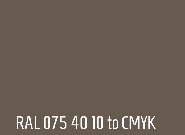 RAL 075 40 10 to CMYK