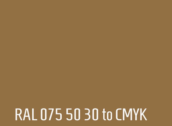 RAL 075 50 30 to CMYK
