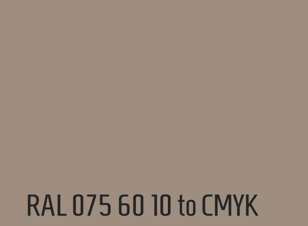 RAL 075 60 10 to CMYK