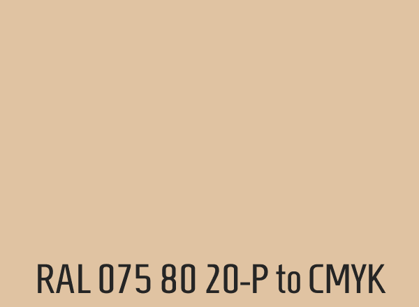 RAL 075 80 20-P to CMYK