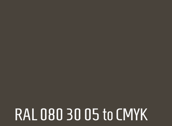 RAL 080 30 05 to CMYK