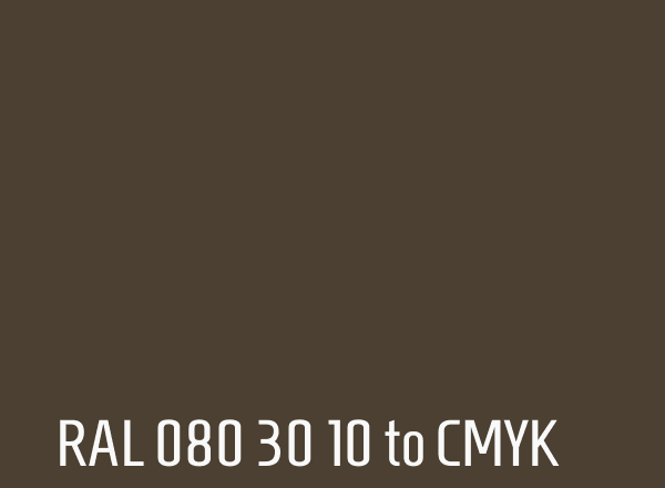 RAL 080 30 10 to CMYK