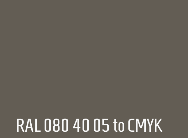 RAL 080 40 05 to CMYK