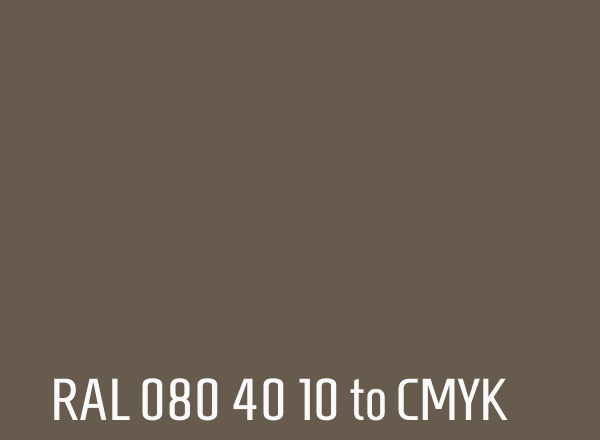RAL 080 40 10 to CMYK