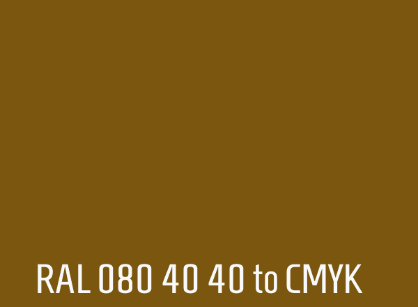 RAL 080 40 40 to CMYK
